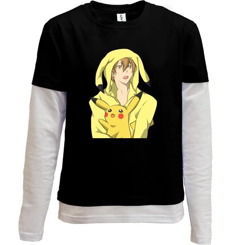 Комбінований дитячий лонгслів Pikachu boy