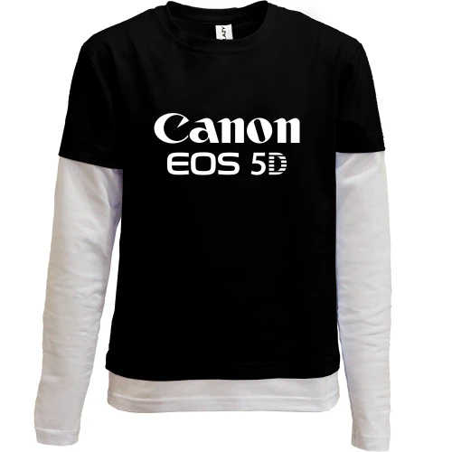 Комбинированный детский лонгслив, черный, Canon EOS 5D