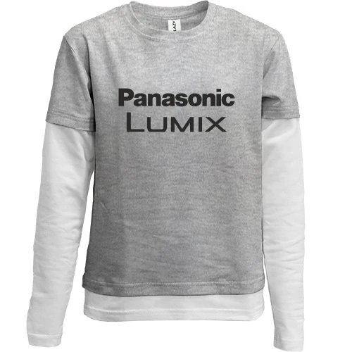 Комбинированный детский лонгслив, Серый, Panasonic Lumix