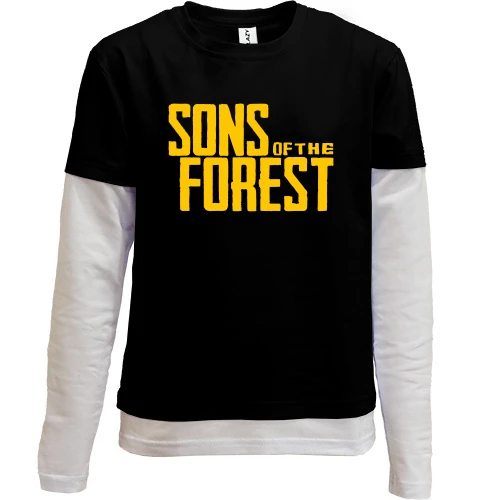 Комбинированный детский лонгслив, черный, Sons of the Forest