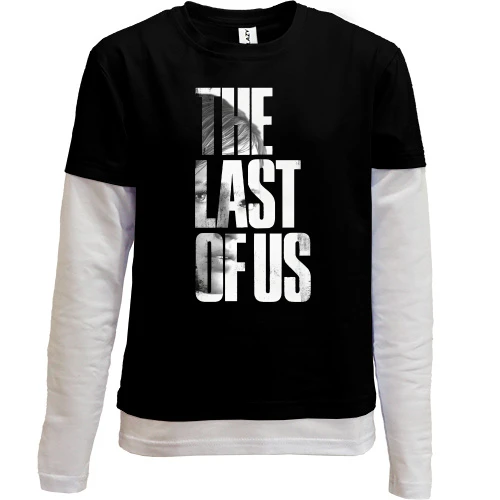 Комбинированный детский лонгслив, черный, The Last of Us Logo (2)