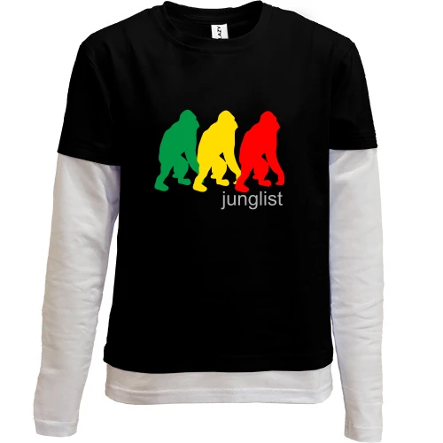 Комбинированный детский лонгслив Junglist