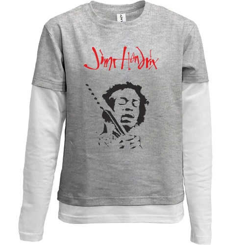 Комбинированный детский лонгслив, желтый, Jimi Hendrix