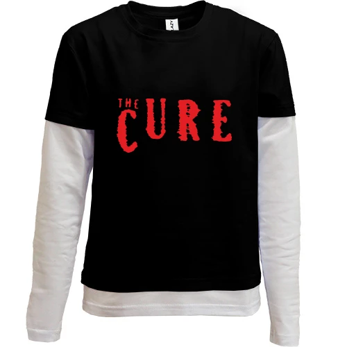 Комбинированный детский лонгслив, черный, The Cure