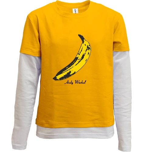 Комбинированный детский лонгслив Velvet Underground