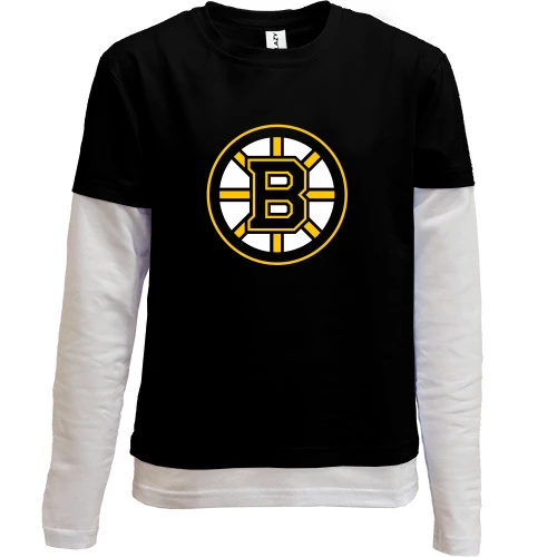 Комбинированный детский лонгслив, черный, Boston Bruins (3)