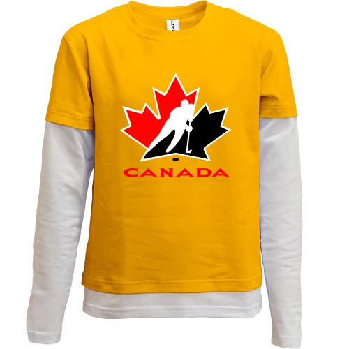 Комбинированный детский лонгслив Team Canada 2
