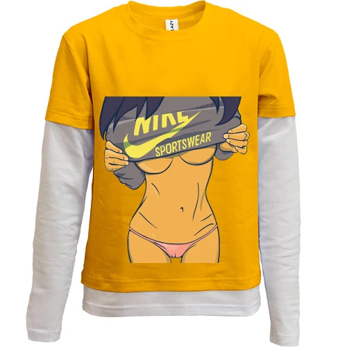 Комбинированный детский лонгслив Sportwear woman body