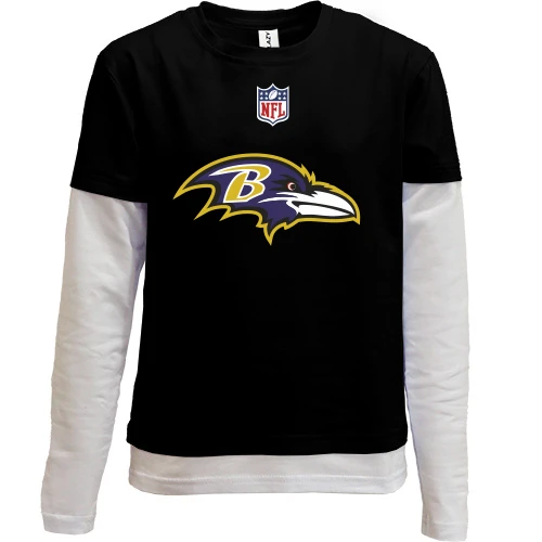 Комбинированный детский лонгслив Baltimore Ravens