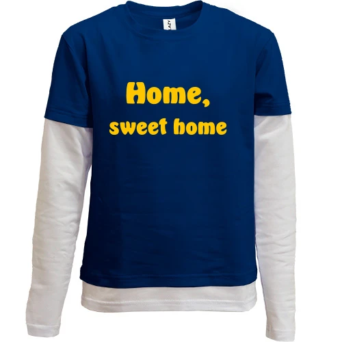 Комбинированный детский лонгслив Home, sweet home