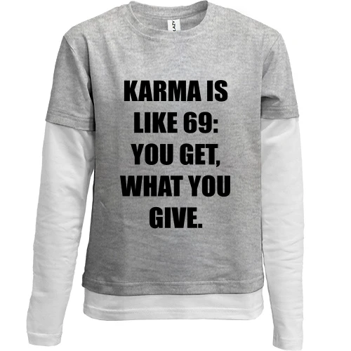 Комбинированный детский лонгслив Karma
