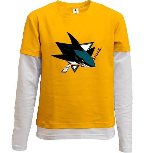 Комбинированный детский лонгслив San Jose Sharks
