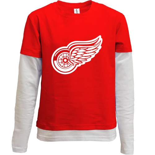 Комбинированный детский лонгслив Detroit Red Wings