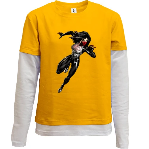 Комбинированный детский лонгслив Silk - Marvel