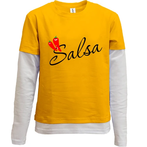 Комбинированный детский лонгслив Salsa