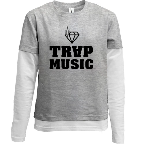 Комбинированный детский лонгслив TRAP MUSIK