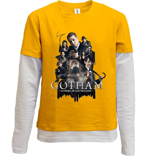Комбинированный детский лонгслив Готэм (Gotham)