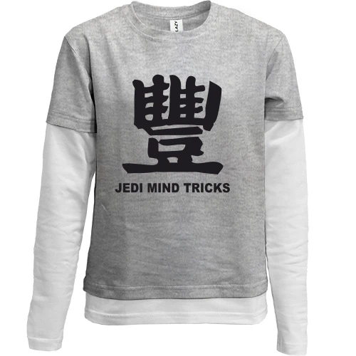 Комбинированный детский лонгслив Jedi Mind Tricks