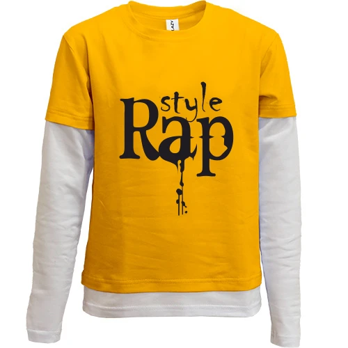 Комбинированный детский лонгслив Rap style