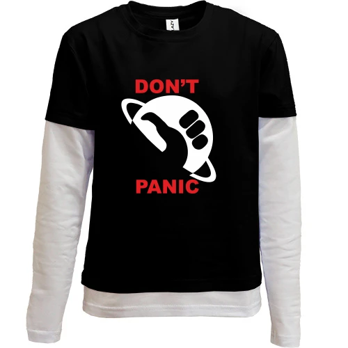Комбинированный детский лонгслив Dont panic