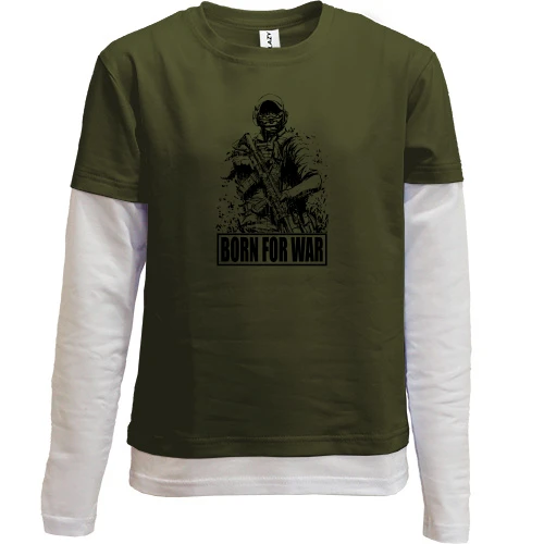 Комбінований дитячий лонгслів Born For War