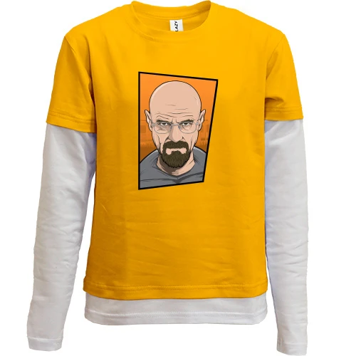 Комбінований дитячий лонгслів, жовтий, Breaking Bad - Хайзенберг Art