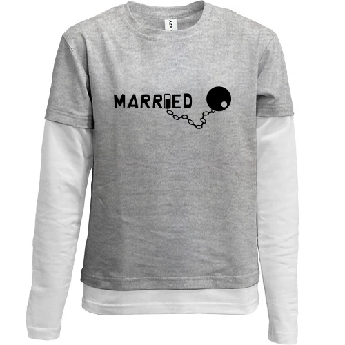 Комбінований дитячий лонгслів Married