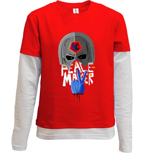 Комбинированный детский лонгслив "peace maver"