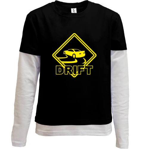 Комбинированный детский лонгслив, синий, DRIFT (1)