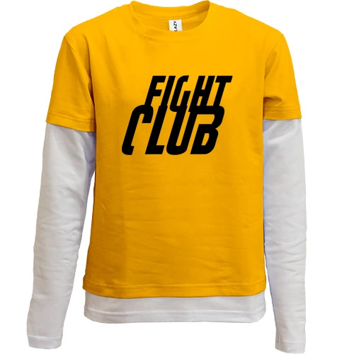 Комбинированный детский лонгслив Fight Club в спортивном стиле