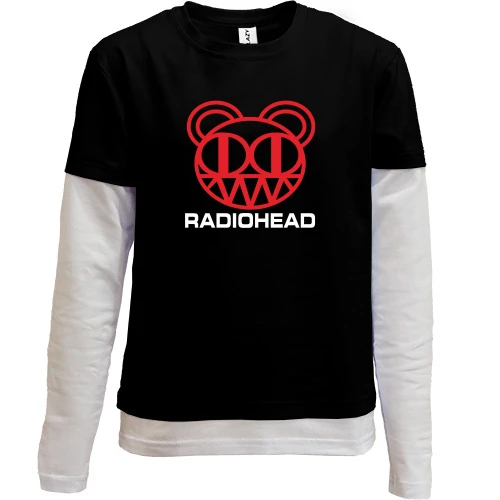 Комбинированный детский лонгслив, черный, Radiohead