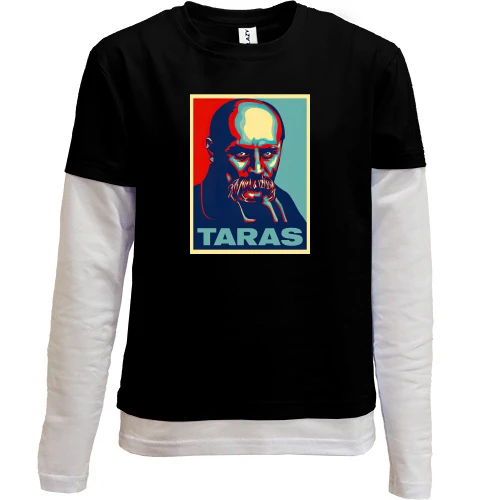 Комбінований дитячий лонгслів з Тарасом Шевченко (арт)