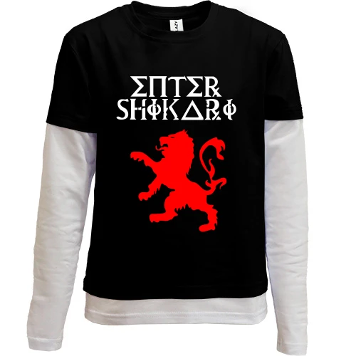 Комбинированный детский лонгслив, черный, Enter Shikari 5