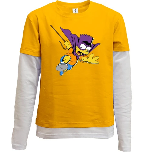 Комбинированный детский лонгслив Simpson-Batman