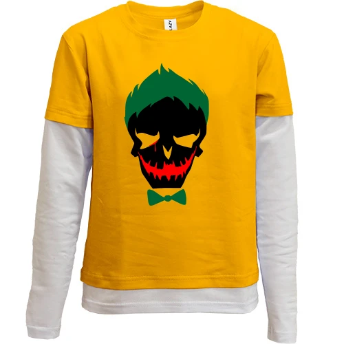 Комбинированный детский лонгслив, желтый, Джокер (Suicide Squad)