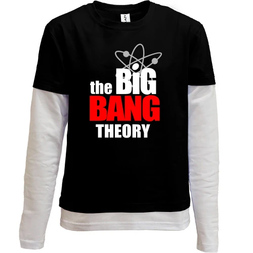 Комбинированный детский лонгслив, желтый, The Big Bang Theory