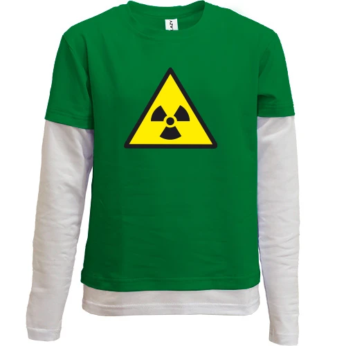 Комбинированный детский лонгслив, хаки, Леонарда Radioactive