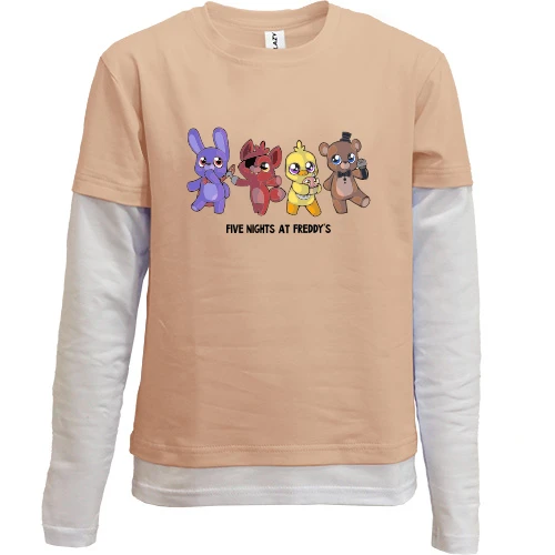 Комбинированный детский лонгслив, желтый, FNAF Toys (2)