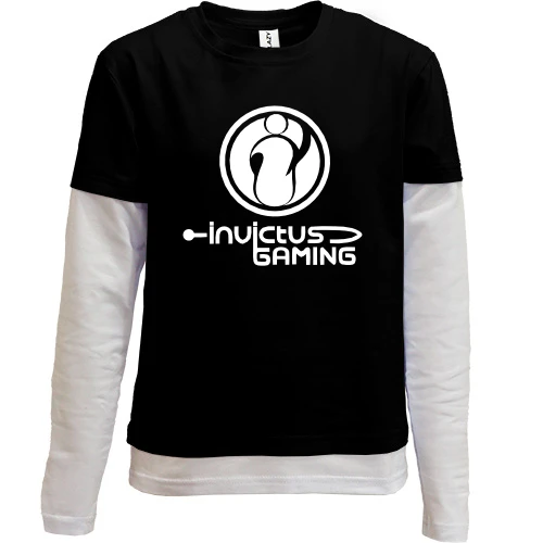 Комбинированный детский лонгслив, черный, Invictus Gaming