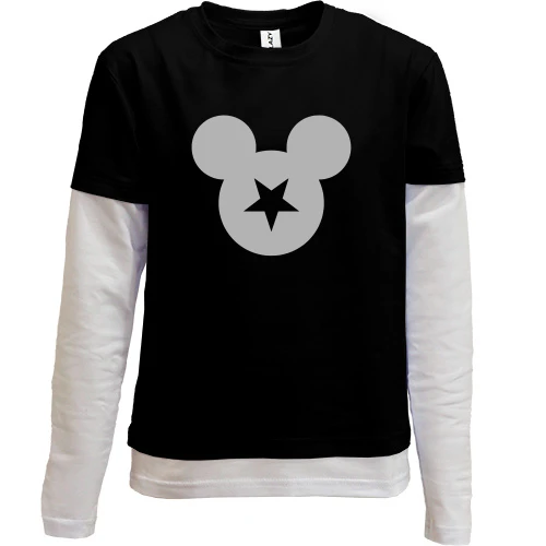 Комбінований дитячий лонгслів Mickey Star
