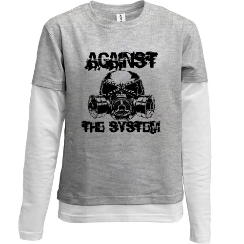 Комбинированный детский лонгслив Against The System