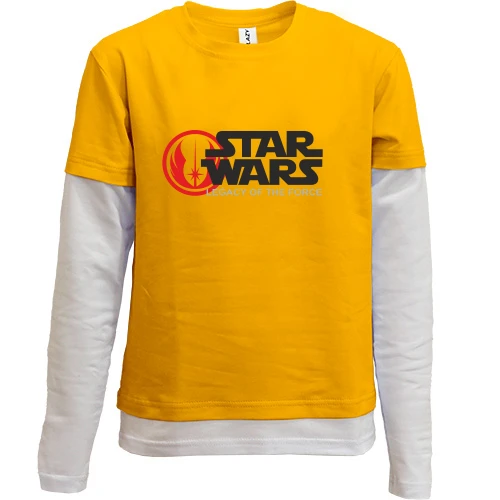 Комбинированный детский лонгслив, желтый, StarWars наследие