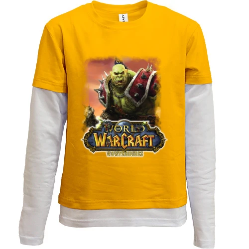 Комбинированный детский лонгслив, желтый, Warcraft Wowprodudes