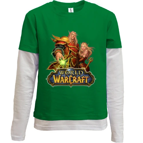 Комбинированный детский лонгслив, желтый, World of Warcraft (2)