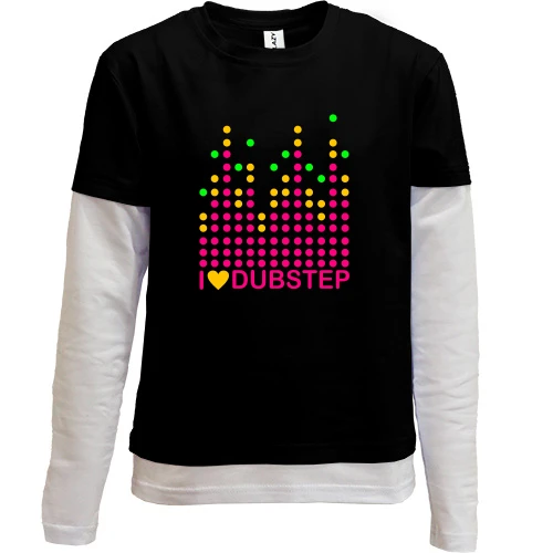 Комбинированный детский лонгслив Dubstep love (рисунок)
