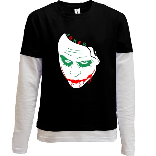 Комбинированный детский лонгслив, черный, Joker - Джокер
