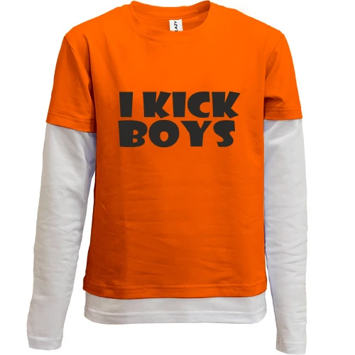 Комбинированный детский лонгслив I KICK BOYS