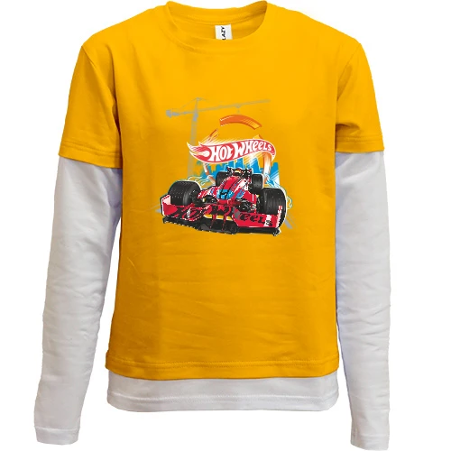 Комбинированный детский лонгслив Hot Wheels