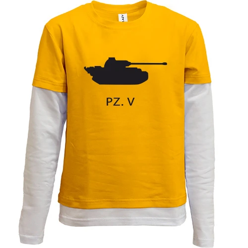 Комбинированный детский лонгслив, желтый, PZ V 2
