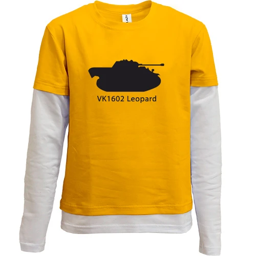 Комбинированный детский лонгслив, желтый, VK1602 Leopard